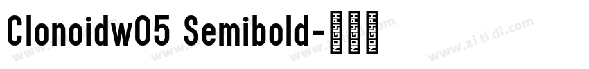 Clonoidw05 Semibold字体转换